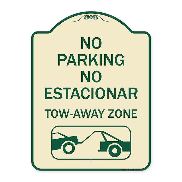 Signmission No Parking No Estacionar Tow Away Zone Directional Arrow Tacionamiento Zona De Carga, TG-1824-23706 A-DES-TG-1824-23706 - main